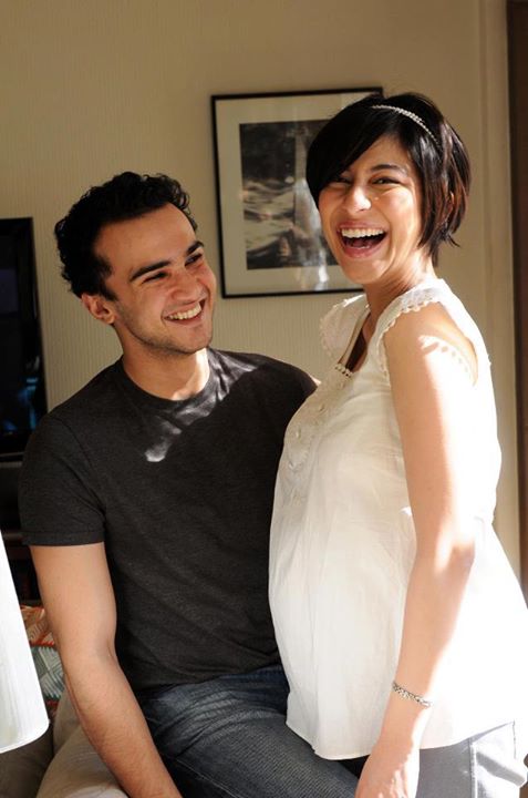 When Mahmood Rehman and Meesha Shafi were expecting their first-born (Photo by Faisal Farooqui)